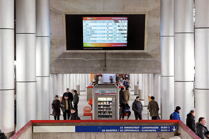 Infoscreen Hauptbahnhof