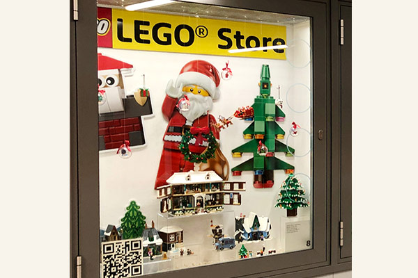 Vitrine Lego Store Weihnachten